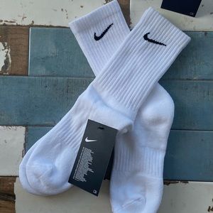 Nike everyday white crew cushioned thick cotton socks 1 pair mens woman…